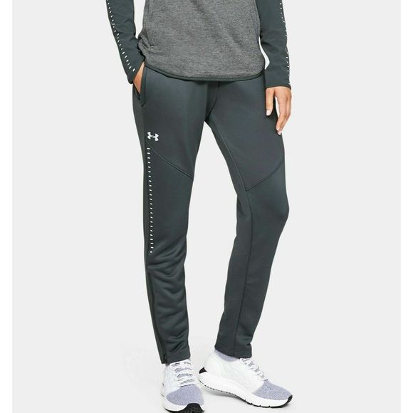 Under Armour 1327445-008 Women's Size Medium Gray Coldgear Knit Warm-up Pants - Picture 2 of 6